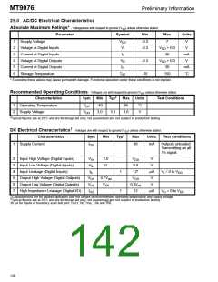 浏览型号MT9076的Datasheet PDF文件第142页