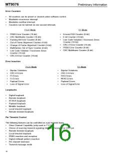 浏览型号MT9076的Datasheet PDF文件第16页