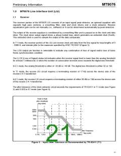 浏览型号MT9076的Datasheet PDF文件第21页