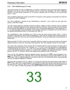 浏览型号MT9076的Datasheet PDF文件第33页