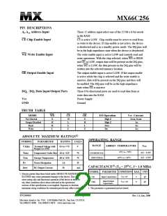 浏览型号MX66C256TI-70的Datasheet PDF文件第2页