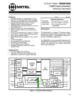 浏览型号MH89760BS的Datasheet PDF文件第1页