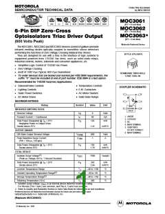 浏览型号MOC3061的Datasheet PDF文件第1页