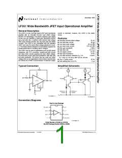 浏览型号LF351的Datasheet PDF文件第1页