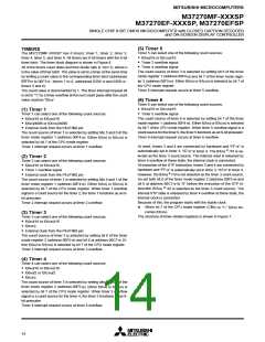 浏览型号M37270EFSP的Datasheet PDF文件第14页