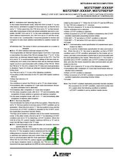 浏览型号M37270EFSP的Datasheet PDF文件第40页