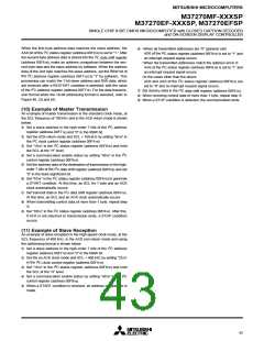 浏览型号M37270EFSP的Datasheet PDF文件第43页