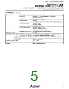 浏览型号M37270EFSP的Datasheet PDF文件第5页