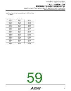 浏览型号M37270EFSP的Datasheet PDF文件第59页