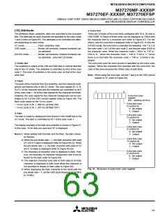 浏览型号M37270EFSP的Datasheet PDF文件第63页