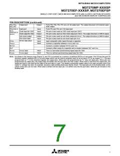 浏览型号M37270EFSP的Datasheet PDF文件第7页