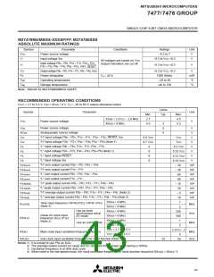 浏览型号M37478M4-458FP的Datasheet PDF文件第43页