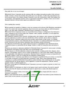 浏览型号M52769FP的Datasheet PDF文件第17页