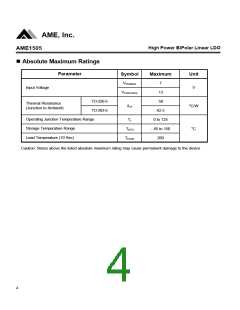 浏览型号AME1505ACBV150Z的Datasheet PDF文件第4页