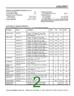 浏览型号AMS1505CMV-25的Datasheet PDF文件第2页