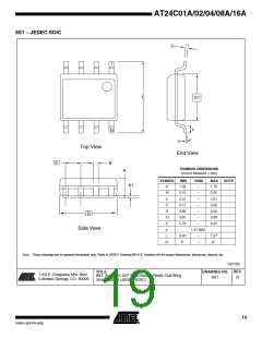 浏览型号AT24C01A-10SI的Datasheet PDF文件第19页