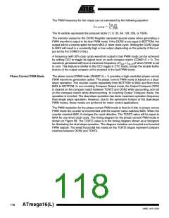 浏览型号ATMEGA16L-8MI的Datasheet PDF文件第118页