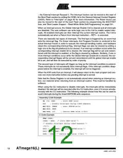 浏览型号ATMEGA16L-8PC的Datasheet PDF文件第12页