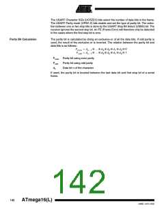 浏览型号ATMEGA16L-8MI的Datasheet PDF文件第142页
