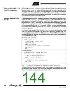 浏览型号ATMEGA16L-8MI的Datasheet PDF文件第144页
