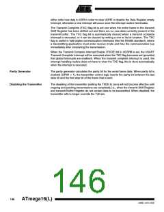 浏览型号ATMEGA16L-8MI的Datasheet PDF文件第146页