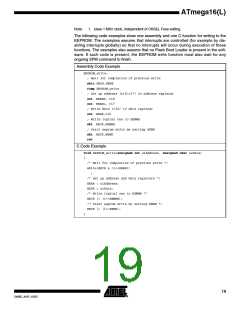 浏览型号ATMEGA16L-8MI的Datasheet PDF文件第19页