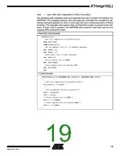 浏览型号ATMEGA16L-8MC的Datasheet PDF文件第19页