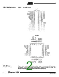 浏览型号ATMEGA16L-8PC的Datasheet PDF文件第2页