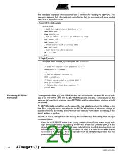 浏览型号ATMEGA16L-8PC的Datasheet PDF文件第20页