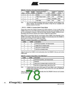 浏览型号ATMEGA16L-8MI的Datasheet PDF文件第78页