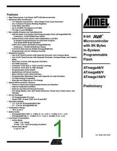 浏览型号ATMEGA48V-10MI的Datasheet PDF文件第1页