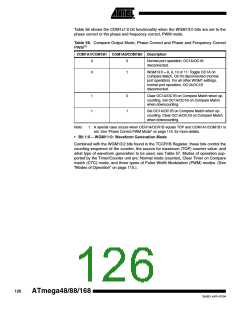 浏览型号ATMEGA48PA-CCU的Datasheet PDF文件第126页