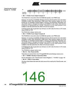 浏览型号ATMEGA48PA-CCU的Datasheet PDF文件第146页