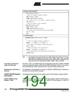 浏览型号ATMEGA48PA-CCU的Datasheet PDF文件第194页