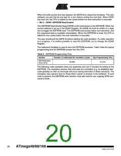 浏览型号ATMEGA48PA-CCU的Datasheet PDF文件第20页
