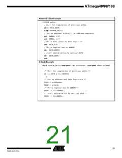 浏览型号ATMEGA48PA-CCU的Datasheet PDF文件第21页