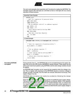 浏览型号ATMEGA48PA-CCU的Datasheet PDF文件第22页