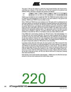 浏览型号ATMEGA48PA-CCU的Datasheet PDF文件第220页