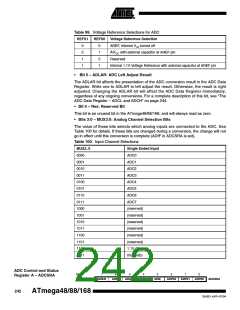 浏览型号ATMEGA48PA-CCU的Datasheet PDF文件第242页