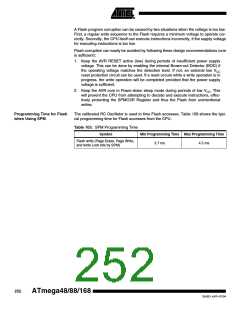 浏览型号ATMEGA48PA-CCU的Datasheet PDF文件第252页