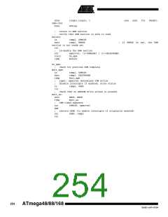 浏览型号ATMEGA48PA-CCU的Datasheet PDF文件第254页