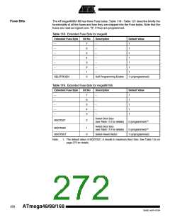 浏览型号ATMEGA48PA-CCU的Datasheet PDF文件第272页