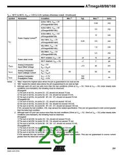 浏览型号ATMEGA48PA-CCU的Datasheet PDF文件第291页