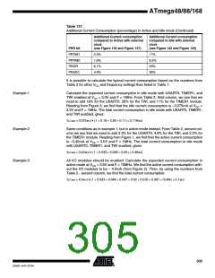 浏览型号ATMEGA48PA-CCU的Datasheet PDF文件第305页
