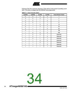 浏览型号ATMEGA48PA-CCU的Datasheet PDF文件第34页