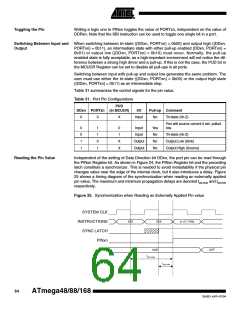 浏览型号ATMEGA48PA-CCU的Datasheet PDF文件第64页