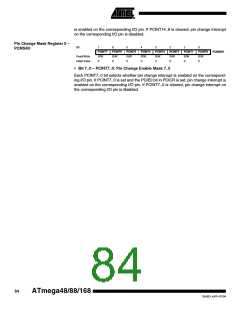 浏览型号ATMEGA48PA-CCU的Datasheet PDF文件第84页