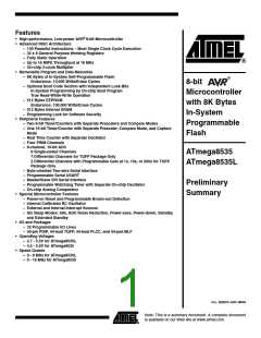 浏览型号ATMEGA8535-16JC的Datasheet PDF文件第1页