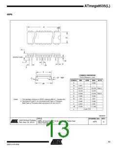 浏览型号ATMEGA8535-16JC的Datasheet PDF文件第13页