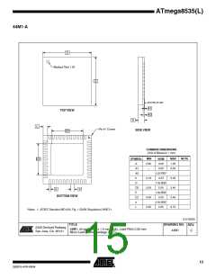 浏览型号ATMEGA8535-16JC的Datasheet PDF文件第15页